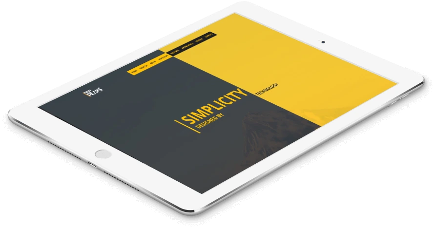 Tablet view of New Peaks software and ERP services Tablet displaying New Peaks Our Services digital solutions