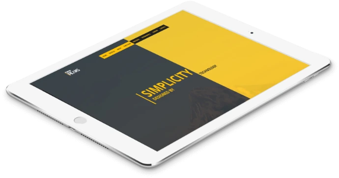 Tablet view of New Peaks software and ERP services Tablet displaying New Peaks Our Services digital solutions